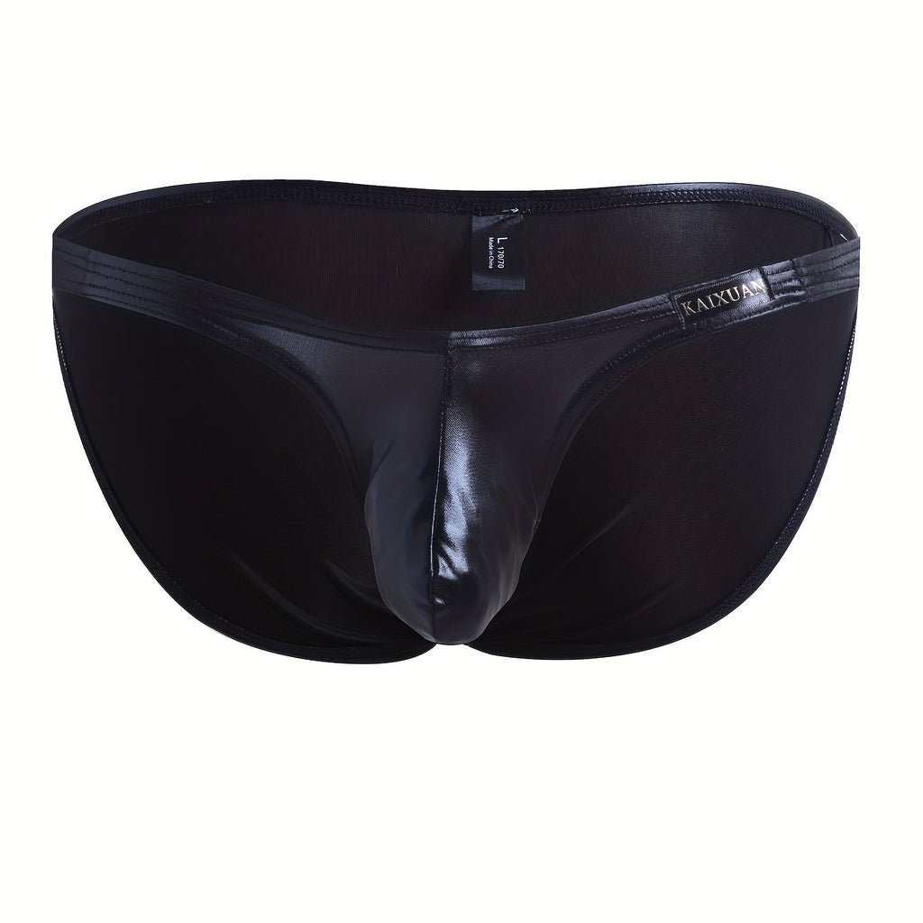 Slip metálico brillante hombre bulge