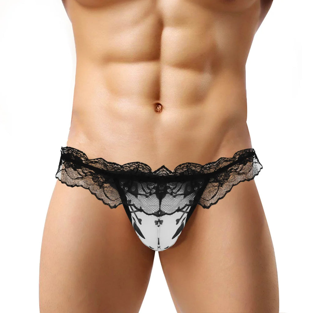 Microtanga encaje hombre
