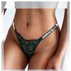 Tanga encaje love con cintura brillantes