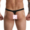 Tanga hombre piel con cremallera