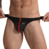 Tanga hombre piel con cremallera