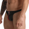 Tanga hombre piel con cremallera