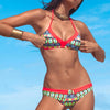 Bikini etnico rojo