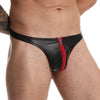 Tanga hombre piel con cremallera