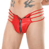 Tanga hombre piel con cremallera