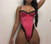 Body brasileño saten con encaje
