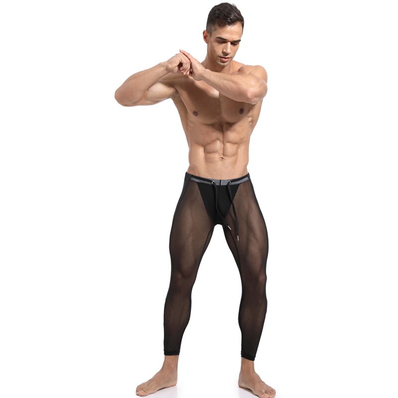 Mallas semitransparentes con tira y parche frontal - Mallas - atrevido, gym, Hombre, lycra, red, sexy - 365Briefs -