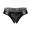 Slip charol con bolsa frontal - Slip - atrevido, bikini, brillante, Hombre, latex, sexy - 365Briefs -