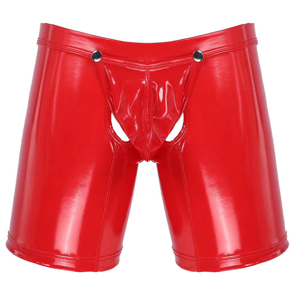 Boxer charol brillante desmontable con trasero abierto - Boxer - abierto, atado, autopostr_pinterest_48604, boxer, brillante, Hombre, latex, sexy, xxx - 365Briefs -