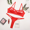Yimunancy Conjunto sujetador y tanga encaje con transparencia - Conjunto - atrevido, autopostr_twitter_57272, conjunto, encaje, Mujer, tradicional - 365Briefs -