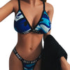 Conjunto sujetador y tanga elastico ancho camuflaje