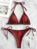 Bikini brasileño serpiente atado