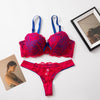 Conjunto sujetador push-up y tanga bicolor encaje - Conjunto - atrevido, conjunto, encaje, Mujer, sujetador, tanga, tradicional - 365Briefs -