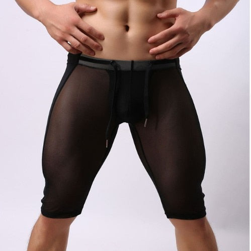 Mallas transparentes con parche frontal - Gym - atrevido, gym, Hombre, lycra, red, sexy - 365Briefs -