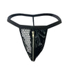Tanga hombre red y charol con cremallera