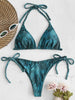 Bikini brasileño serpiente atado