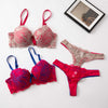 Conjunto sujetador push-up y tanga bicolor encaje - Conjunto - atrevido, conjunto, encaje, Mujer, sujetador, tanga, tradicional - 365Briefs -