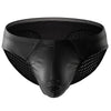Slip bulge piel con trasero red - Slip - atrevido, bulge, Hombre, leather, Piel, red, sexy - 365Briefs -