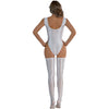 Conjunto bañador/malla brillante lycra con medias altas lycra