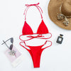 Bikini tanga ajustable con anillas