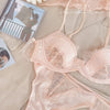 Conjunto sujetador y tanga saten y raso - Conjunto - atrevido, conjunto, encaje, Mujer, seda, sujetador, tanga, tradicional - 365Briefs -