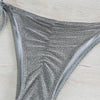 Bikini push-up atado plateado