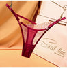 Tanga encaje flores asimetico ajustable