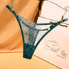 Tanga encaje flores asimetico ajustable