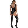 Conjunto bañador/malla brillante lycra con medias altas lycra