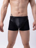 Boxer piel y red con bolsa frontal - Boxer - atrevido, boxer, bulge, Hombre, leather, Piel, red, sexy - 365Briefs -