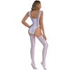 Conjunto bañador/malla brillante lycra con medias altas lycra