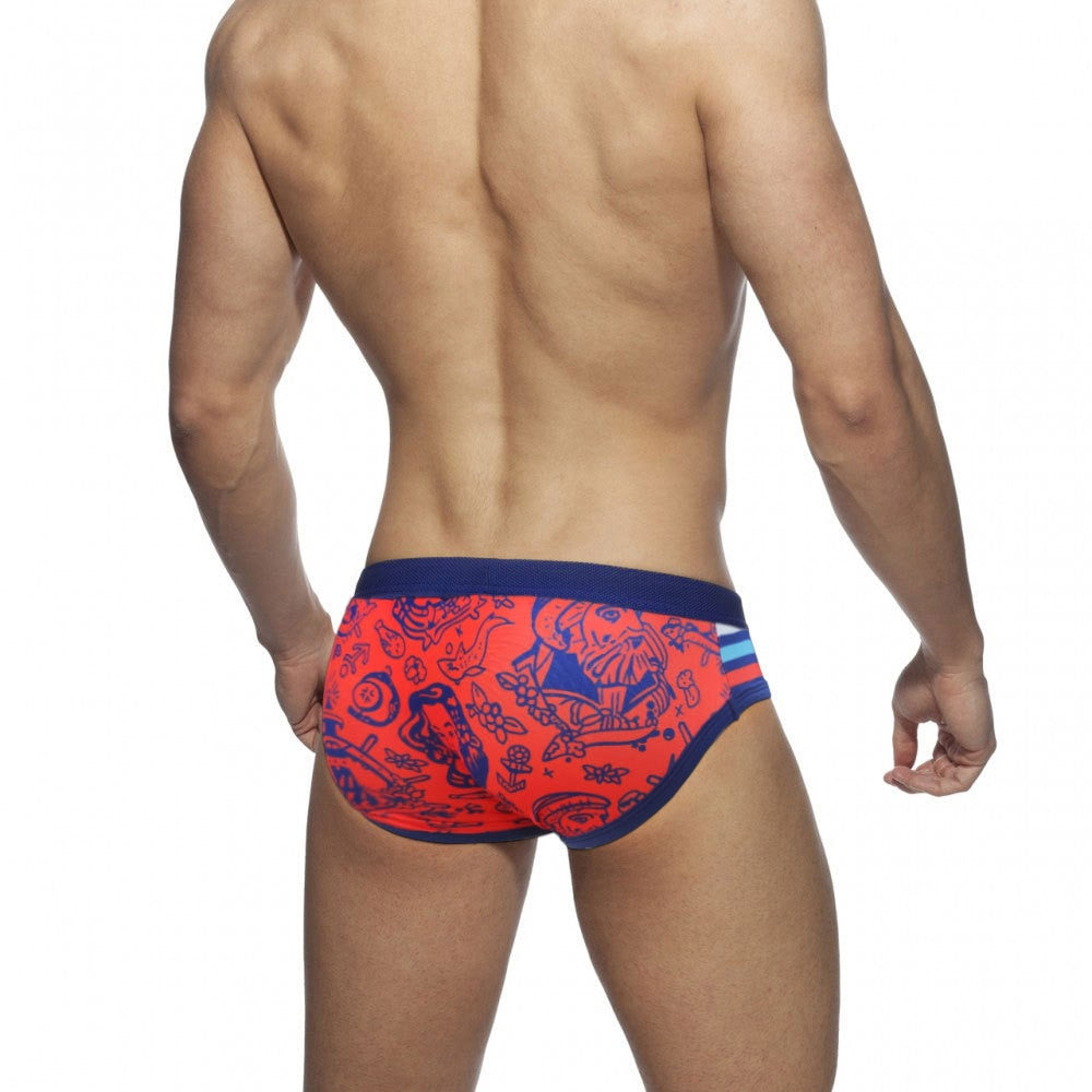 Bañador cintura ancha marinero - Bañador - atrevido, bañador, bañadores, comic, Hombre, swimwear, tradicional - 365Briefs -