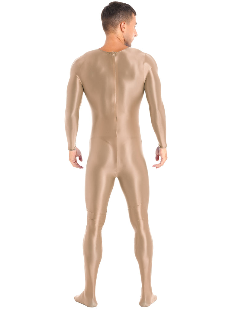 Malla hombre cuerpo entero manga larga con pie