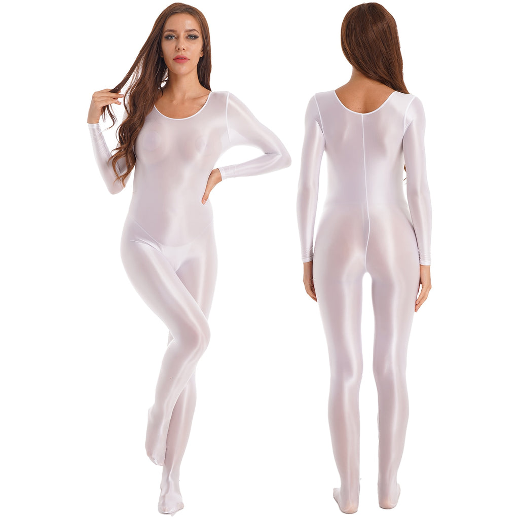 Mallas cuerpo entero manga larga con pie - Mallas - atrevido, brillante, comfort, cosplay, cómodo, gym, lycra, Mujer, tradicional - 365Briefs -