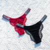 Tanga brasileña terciopelo con encaje trasero Love Secret - Tanga - atrevido, brasileño, encaje, Mujer, tanga, tradicional - 365Briefs -