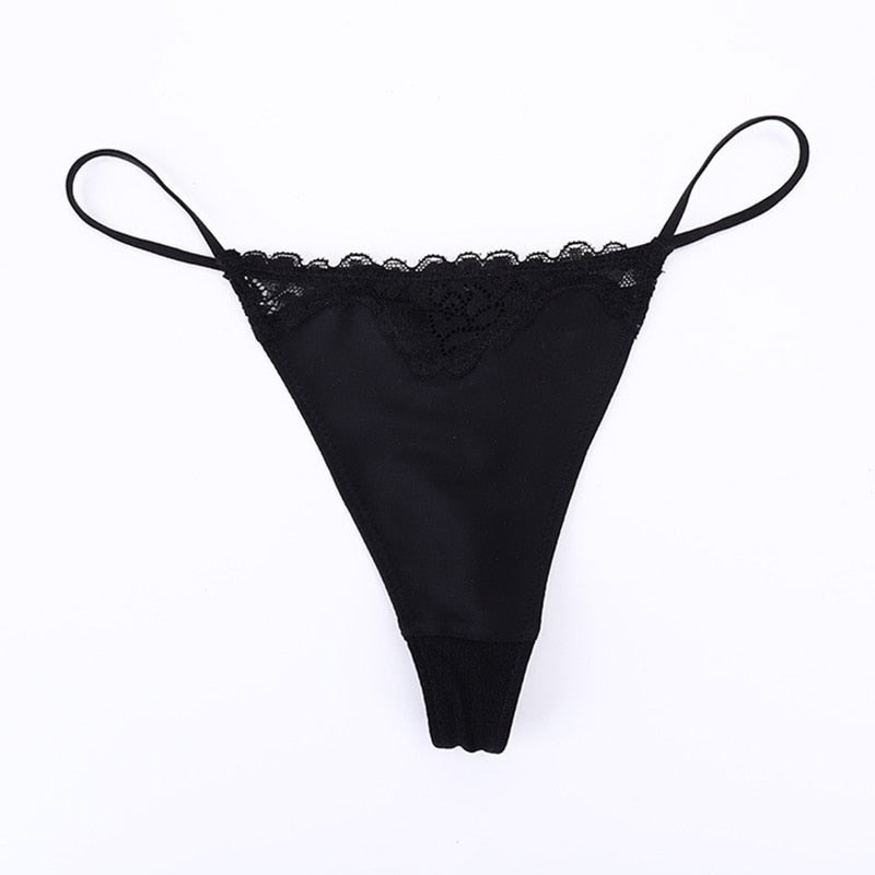 Tanga satén con encaje - Tanga - atrevido, autopostr_twitter_57272, comfort, encaje, Mujer, tanga, tradicional - 365Briefs -