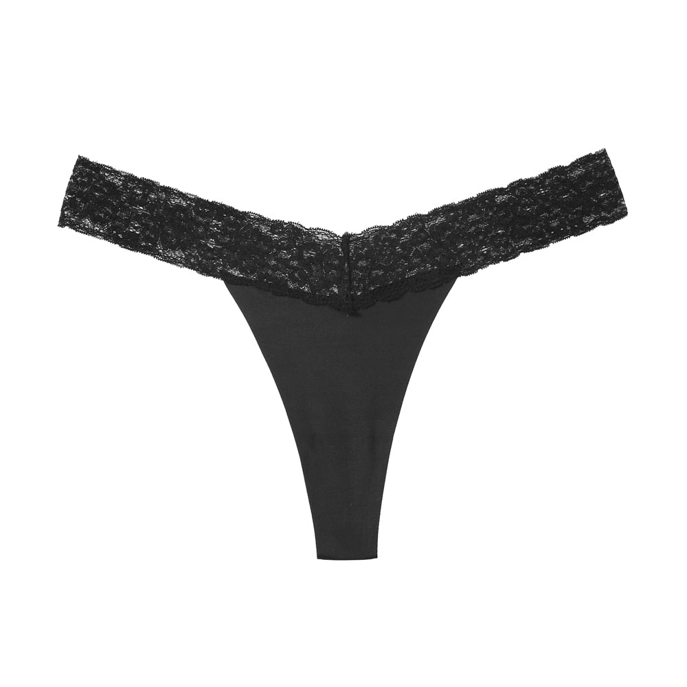 Tanga seda con cintura encaje