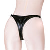 Tanga cuero ajustable con doble consolador interior