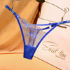 Tanga encaje flores asimetico ajustable