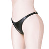 Tanga cuero ajustable con doble consolador interior