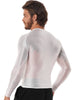 Camiseta hombre manga larga lycra brillante