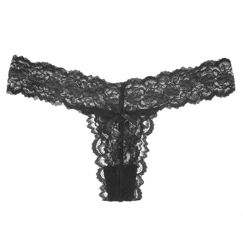 Tanga encaje cintura ancha