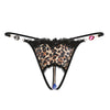 Tanga abierto leopardo con joyas