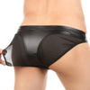 Slip bulge piel con trasero red - Slip - atrevido, bulge, Hombre, leather, Piel, red, sexy - 365Briefs -