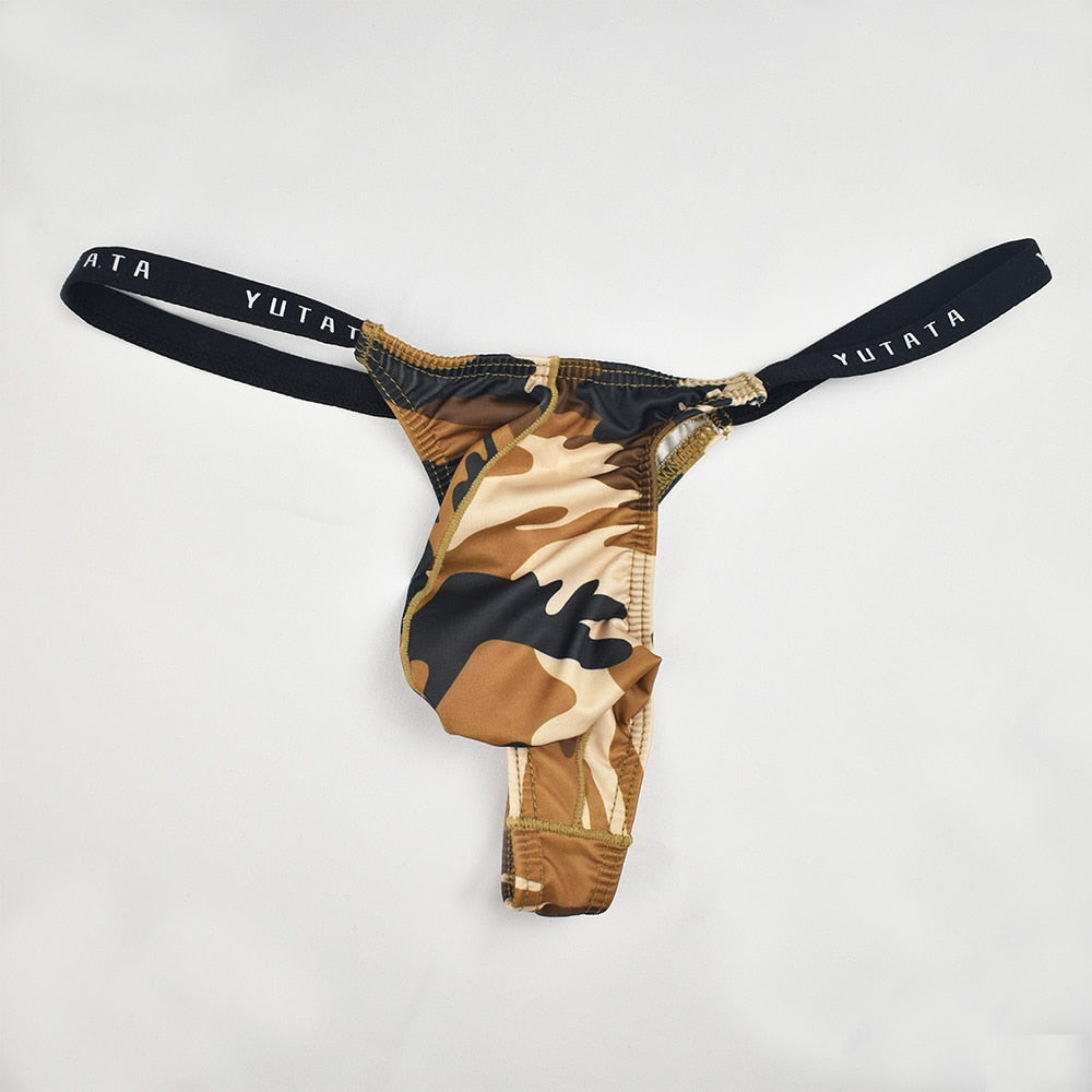 Tanga hombre militar lycra cintura fina