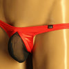 Tanga lycra con bolsa red transparente - Tanga - atrevido, brillante, bulge, Hombre, lycra, red, sexy, tanga - 365Briefs -