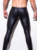 Mallas de piel brillantes con bolsa frontal - Gym - atrevido, autopostr_pinterest_48606, bulge, comfort, gym, Hombre, leather, lycra, piel, sexy - 365Briefs -
