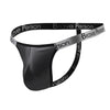 Tanga piel con cintura elástica - Tanga - atrevido, autopostr_pinterest_48606, autopostr_pinterest_48607, bulge, comfort, Hombre, leather, lycra, metalico, piel, sexy - 365Briefs -