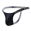 Tanga piel con cintura elástica - Tanga - atrevido, autopostr_pinterest_48606, autopostr_pinterest_48607, bulge, comfort, Hombre, leather, lycra, metalico, piel, sexy - 365Briefs -