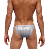 Bañador bikini brillante a rayas - Bañador - atrevido, bañadores, bikini, Hombre, metalico, sexy - 365Briefs -
